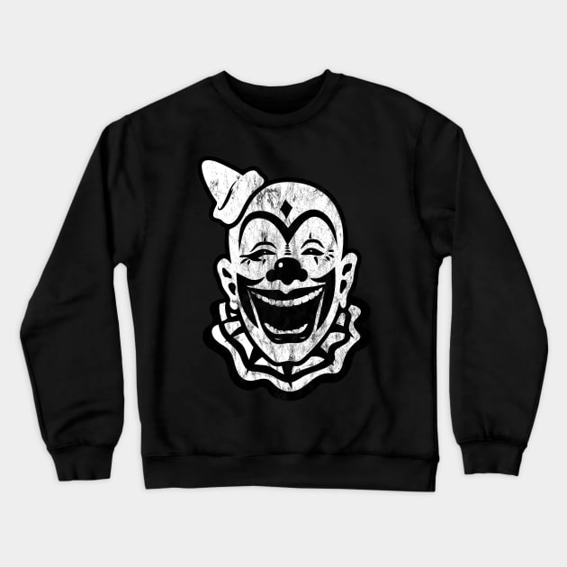 Monochrome Clown distressed Crewneck Sweatshirt by OldSalt